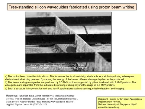Free-standing silicon waveguides