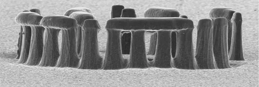 A Stonehenge-like micromachined silicon structure
